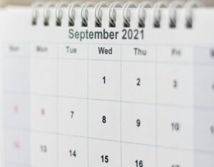September 2021 calendar.