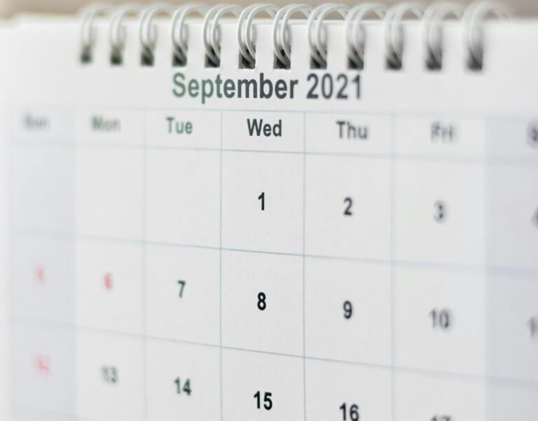 September 2021 calendar.