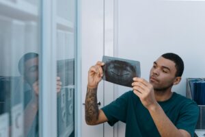 Dental X-Rays being viewed.