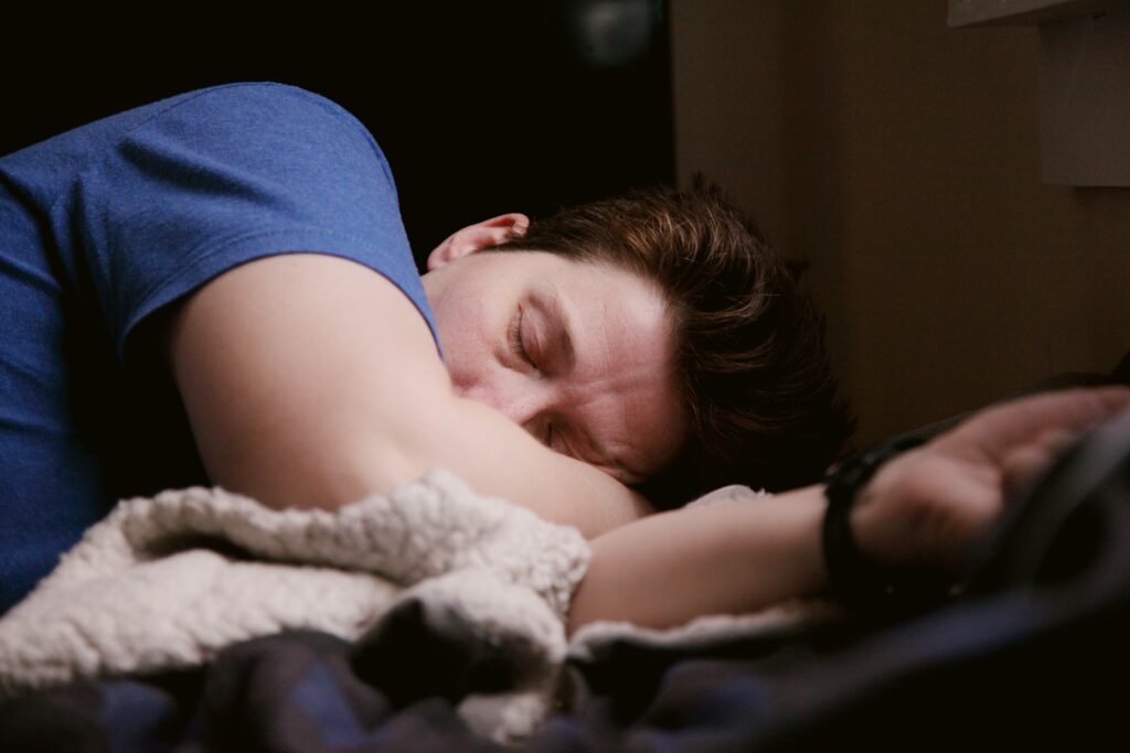 Peaceful sleep representing the improved rest quality that can result from airway orthodontic treatment
